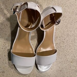 Michael Michael Kors white patent heeled sandal